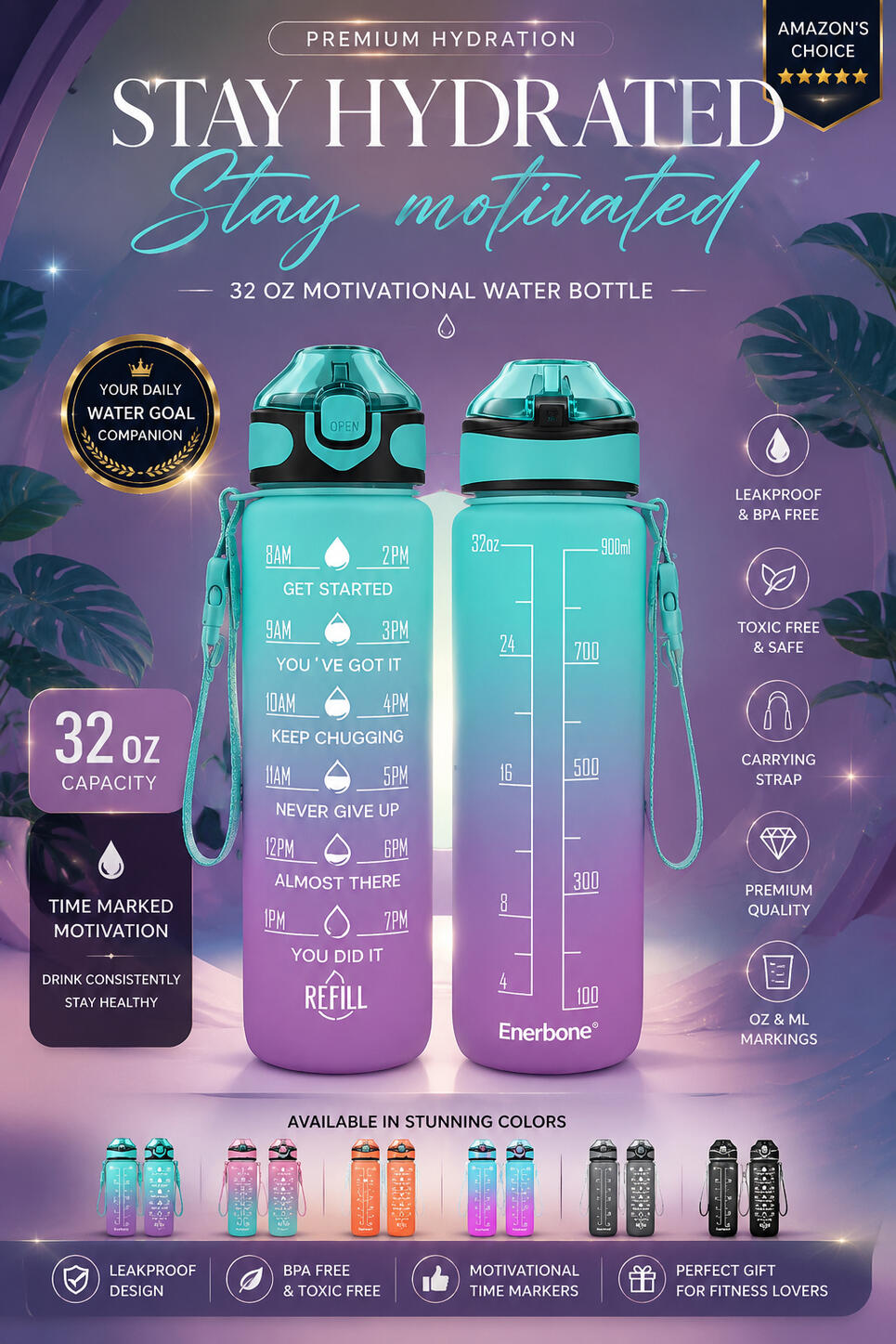Motivational Bottle (Colorful Version)