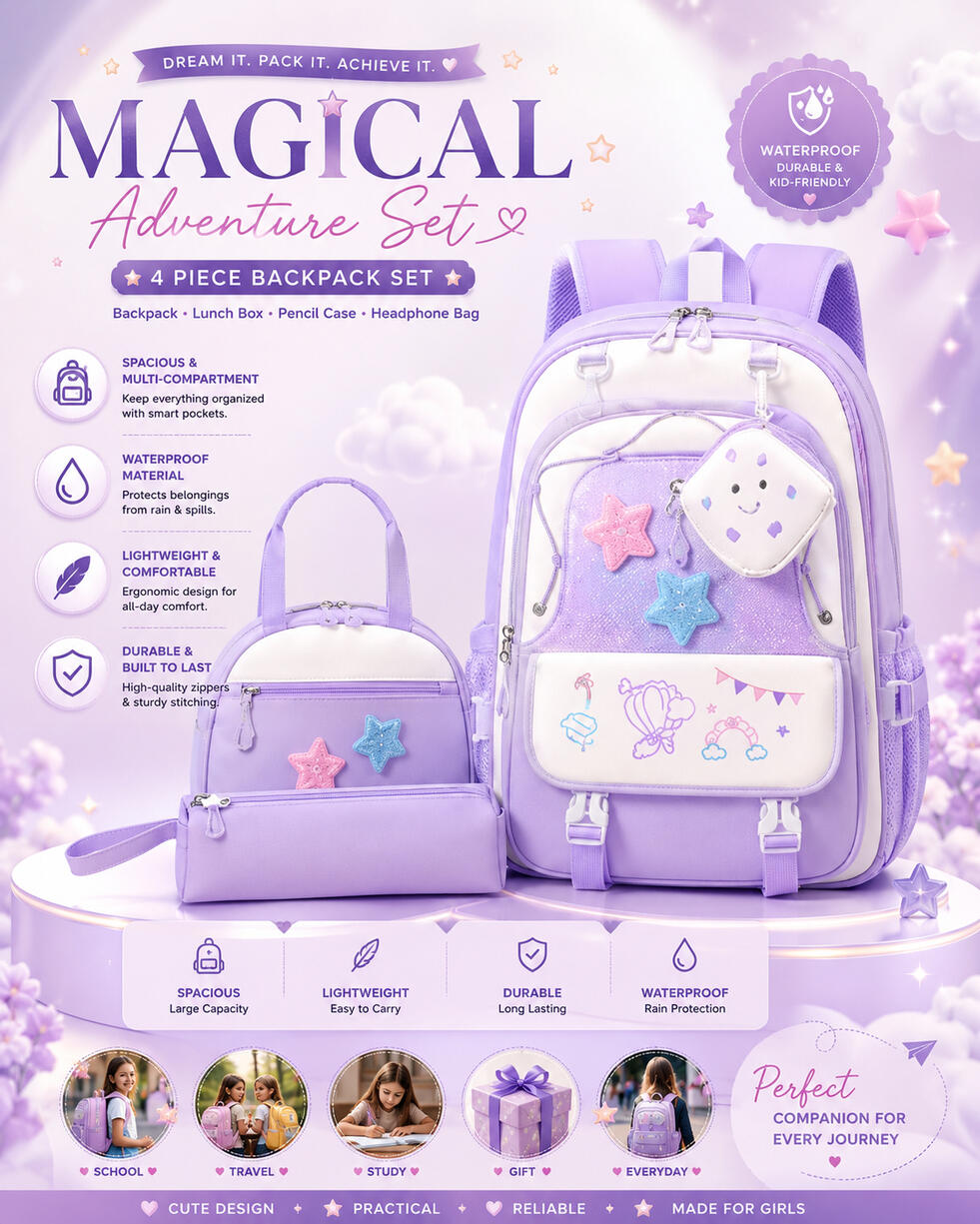 🦄 Purple Magical 3-Piece Adventure Set 🌟