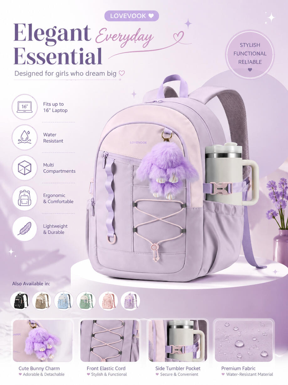 💜 Lavender Dreams School Bag 🌸